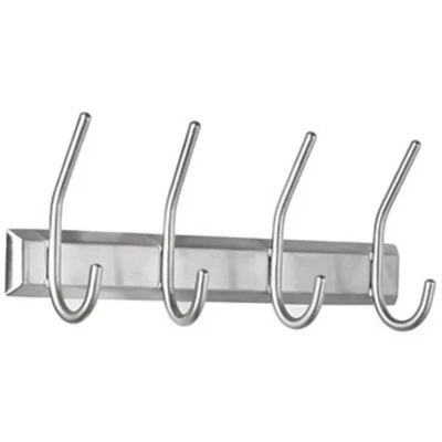 Afbeelding van Alco Al 2841 Wandgarderobe Zilver 4 Haken Incl. Bevestigingsmateriaal