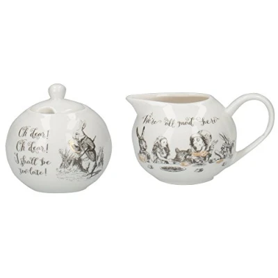 Afbeelding van Melk en Suiker Set, Porselein, 0.2 L V&amp;A Alice in Wonderland