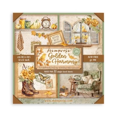 Afbeelding van Stamperia Golden Harmony 12x12 Inch Paper Pack Maxi (Single Face) (SBBXLB17)
