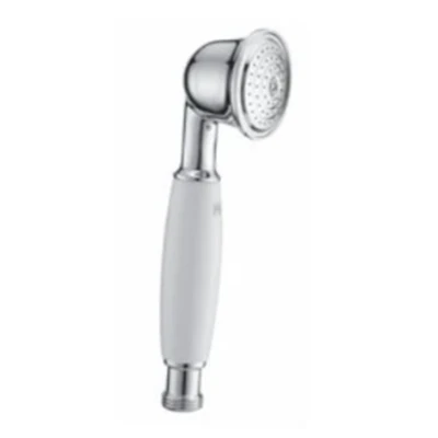 Afbeelding van PB klassieke handdouche met wit handvat chroom 1208916142