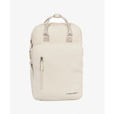 Afbeelding van New Rebels William Milwaukee Beige 18L Rugzak Waterafstotend Laptop 15.6 Schooltas Update: sterke ritsen