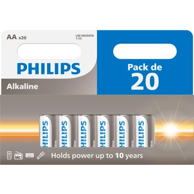 Afbeelding van Philips AA batterijen LR6 (20 st)
