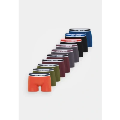 Afbeelding van Jack &amp; Jones Jacjimmy Solid Trunks 10 PACK Boxerbriefs, Heren, Maat: Medium, Aurora red/black/cypress/vineyard wine/asphalt/true blue