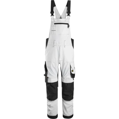 Afbeelding van Snickers 6051 AllroundWork, Stretch Bib &amp; Brace broek Wit/zwart