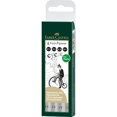Afbeelding van Pigment tekenpen Ecco etui set 4st.