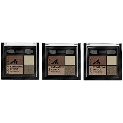 Afbeelding van Manhattan Eyemazing Effect Oogschaduwpalet met vier glinsterende oogschaduwkleuren voor Smokey Eyes, kleur Brownie Break 95R
