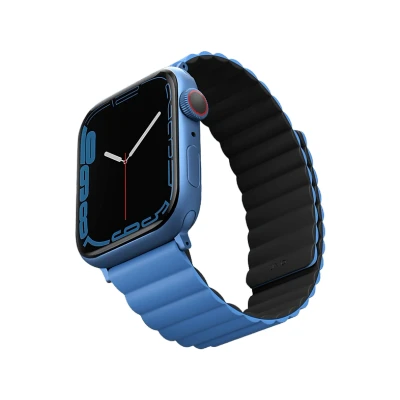 Afbeelding van Uniq Armband Apple Watch 38/40/41 Mm Revix Magnetic Strap Blauw (uniq 41mm revblublk)