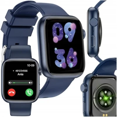 Afbeelding van Forever, Verbonden horloge met Bluetooth gesprekken Camera controle IGO Watch 3, Nachtblauw