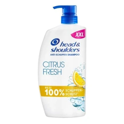 Afbeelding van Head &amp; Shoulders Citrus Fresh Anti roos shampoo voor vettig haar, 800 ml, tot 100% roosbescherming, klinisch getest, schoon fris gevoel met geur