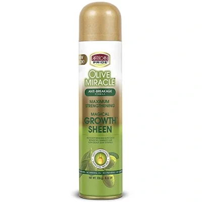 Afbeelding van African Pride Olive Miracle Anti Breakage Maximum Strength Hair Growth Sheen Spray 226g