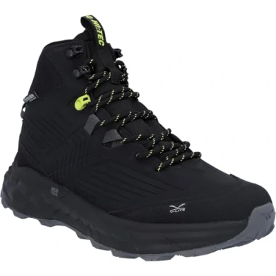 Afbeelding van HI TEC FUSE TREK MID WP Outdoorschoenen, Heren, Maat: 42, Black/sulphur spring Textiel/ synthetisch