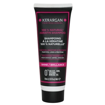 Afbeelding van Kerargan Ultra herstellende shampoo met keratine voor beschadigd en gestrest haar versterkend, glad beschermend zonder sulfaten, parabenen siliconen 75 ml