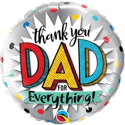 Image de Ballon à l&#039;hélium Thank You Dad 46cm par pièce