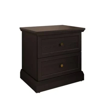 Afbeelding van Meubella Nachtkastje Leroy Zwart eiken 52 cm