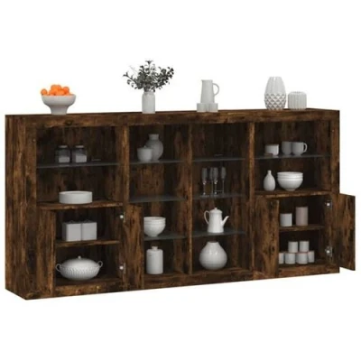 Afbeelding van Dressoir Met Led Verlichting 202X37X100 Cm Kleurig