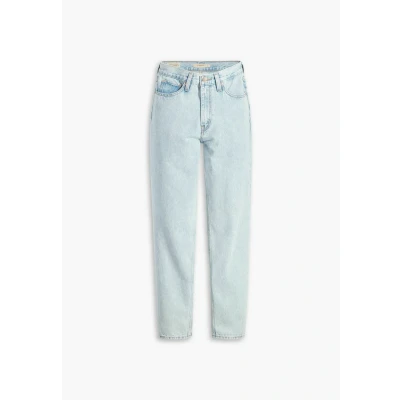 Afbeelding van Levi&#039;s dames 80&#039;s high waist tapered fit mom jeans met lichte wassing in de kleur Lichtblauw, maat: W30/L28