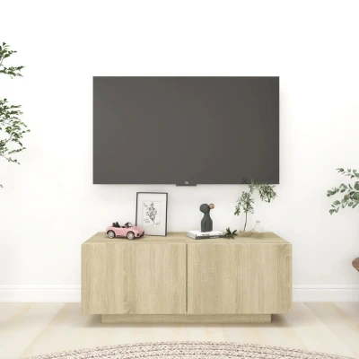 Afbeelding van Tv meubel 100x35x40 cm spaanplaat sonoma eikenkleurig