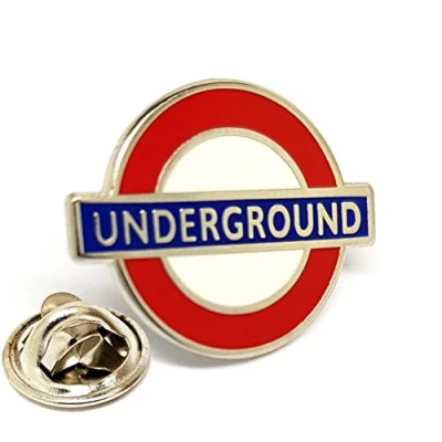 Afbeelding van Emaille metalen pin met opschrift &quot;London City Tube Train&quot;, Metaal