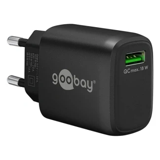 Afbeelding van Goobay USB snellader QC 3.0 (18 W) zwart 1x A poort (Quick Charge 3.0)