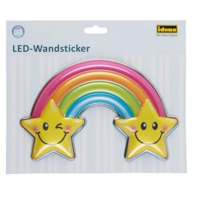 Afbeelding van Idena Mantiburi 31256 LED muursticker regenbooglamp met lichtsensor ca. 22 x 13 cm
