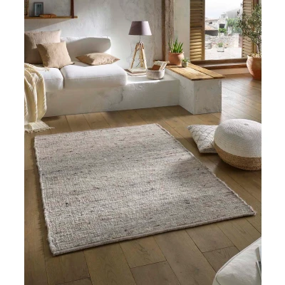 Afbeelding van Wollen Tapijt/Vloerkleed Bokn Lichtgrijs 160x230 Cm 100% Wol