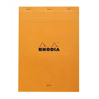 Afbeelding van Rhodia 18000C notitieblok (geniet, microgeperforeerd, blanco, DIN A4, 80 g, 21 x 29,7 cm, vellen) 1 stuk, oranje