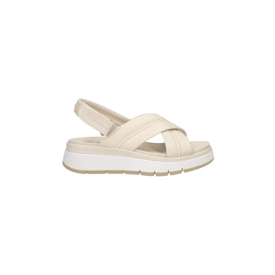 Afbeelding van Clarks Originals Tuscan Cross Sandalen met sleehak, Dames, Maat: 39.5, Weiß Leer