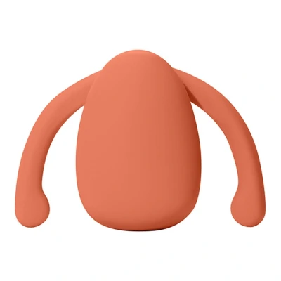 Afbeelding van Dame Products EVA 2 Hands Free koppel Vibrator Oranje GRATIS TOY bij iedere bestelling v.a. 40,