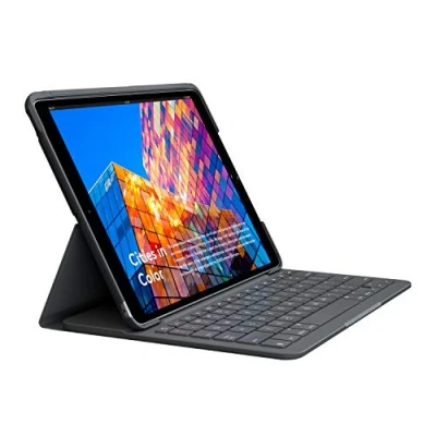 Afbeelding van Logitech iPad Air (3e generatie) toetsenbord Case, Slim Folio met geïntegreerd draadloos (grafiet)