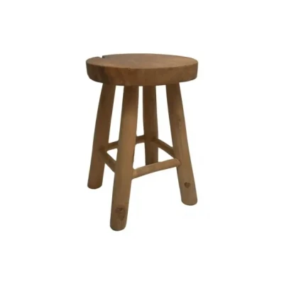 Afbeelding van HSM Collection Decoratief krukje rond 30x30x42 Natural Teak