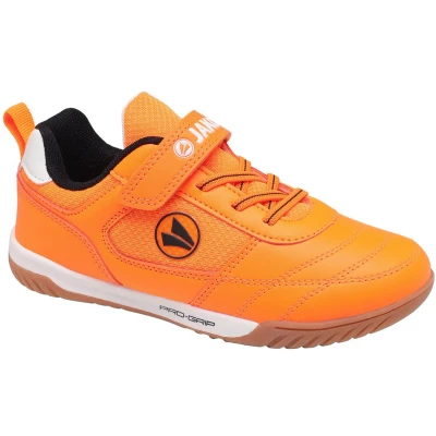 Afbeelding van JAKO Winger Unisex Zaalvoetbalschoenen voor kinderen, Maat: 29, Neon orange/jet black Imitatieleer/ textiel