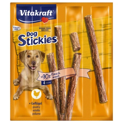 Afbeelding van Vitakraft Dog Stickies 4x11 g Hondensnacks Gevogelte