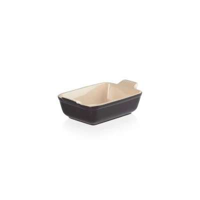 Afbeelding van Le Creuset Aardewerken Rechthoekige Ovenschaal In Ebbenzwart 19cm 1,08l