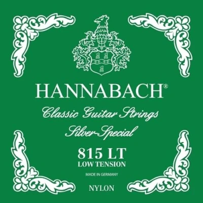 Afbeelding van Hannabach K Git.snaren set 815 groen Nylon Low Tension Klassieke gitaarsnaren
