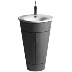 Afbeelding van Duravit Starck 1 meubelwastafel 58 cm. rond gliss wit