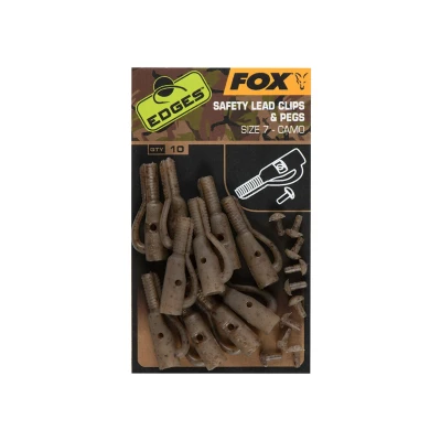 Image de Fox Edges Camo Safety Lead Clips &amp; Pegs
