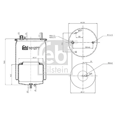 Afbeelding van FEBI BILSTEIN 101277 Veerbalg, luchtvering