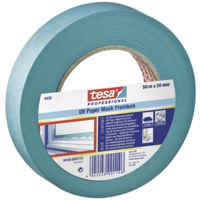 Afbeelding van tesa PREMIUM 04438 00015 00 Maskeertape tesakrepp Blauw (l x b) 50 m 25 mm 1 stuk(s)