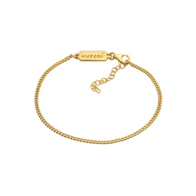 Afbeelding van Kuzzoi Basic Armband goldcoloured, Heren, Maat: 19, Gold coloured