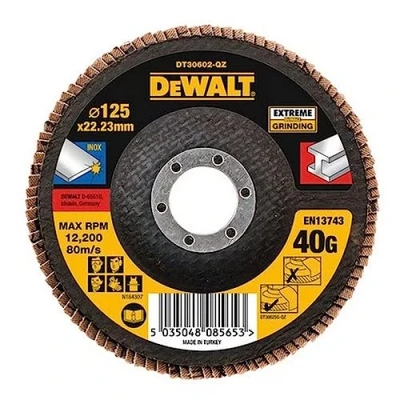 Afbeelding van DEWALT DT30602 QZ lamellenschuurschijf EXTREME 125x22.2mm korrel 40