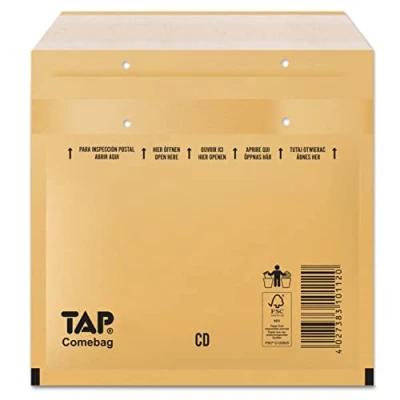 Afbeelding van Bubble envelopes brown Size CD 200x175mm (100 pcs.)