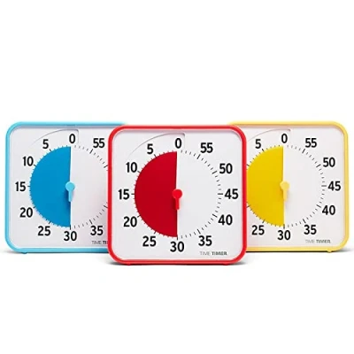Afbeelding van Time Timer Medium set van 3 rood, geel en blauw primaire kleuren