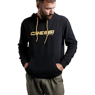 Afbeelding van Cressi, Hoodie Unisex Volwassenen, Zwart/Geel, L