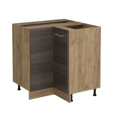 Afbeelding van Vicco Hoekkast R Line, Edel grijs/Krachtige eik goud, 75.6 cm zonder werkblad