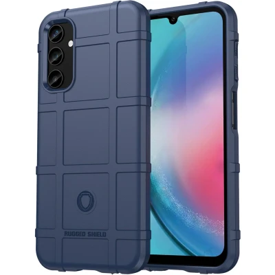 Afbeelding van iMoshion Hoesje Geschikt voor Samsung Galaxy A25 Siliconen Rugged Shield Backcover Donkerblauw
