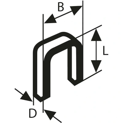Afbeelding van Bosch Accessories 2609255844 Nieten met plat draad Type 55 1000 stuk(s)