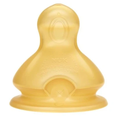 Image de NUK Tetines en Latex Col Moyen Lot de 2 6 18m trou