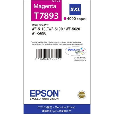 Afbeelding van Epson T7893 C13T789340 Inktcartridge Magenta