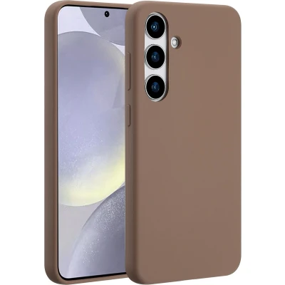 Afbeelding van Accezz Hoesje Geschikt voor Samsung Galaxy S24 Plus Siliconen Liquid Silicone Backcover MagSafe Lichtbruin