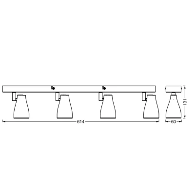 Afbeelding van LEDVANCE LED SPOT PEAR plafondmontage. spot, zw, 17,2W, 840lm
